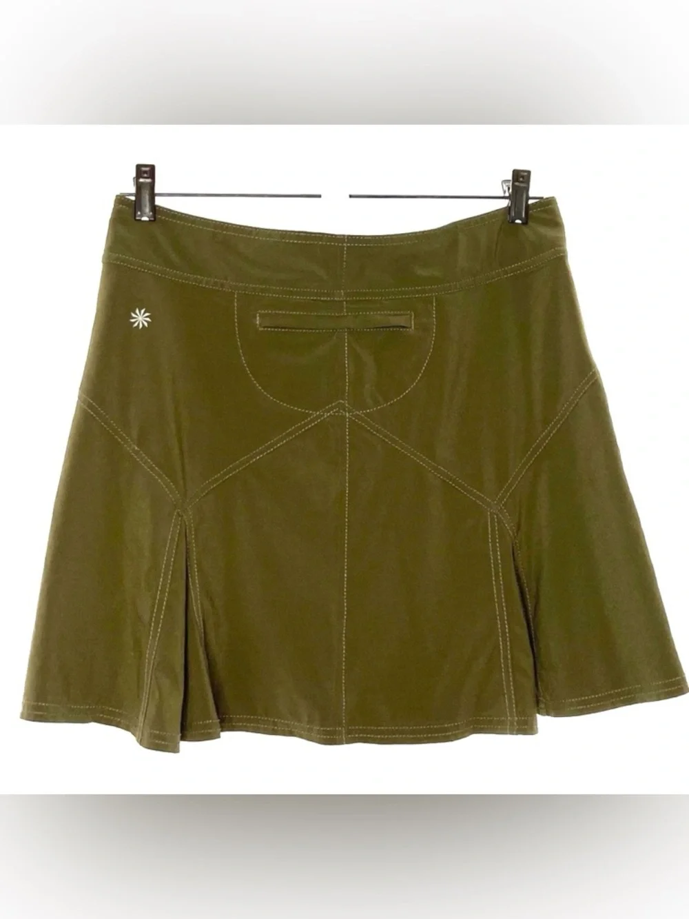 ATHLETA All-Terrain Skirt Olive Green Stretch Athletic